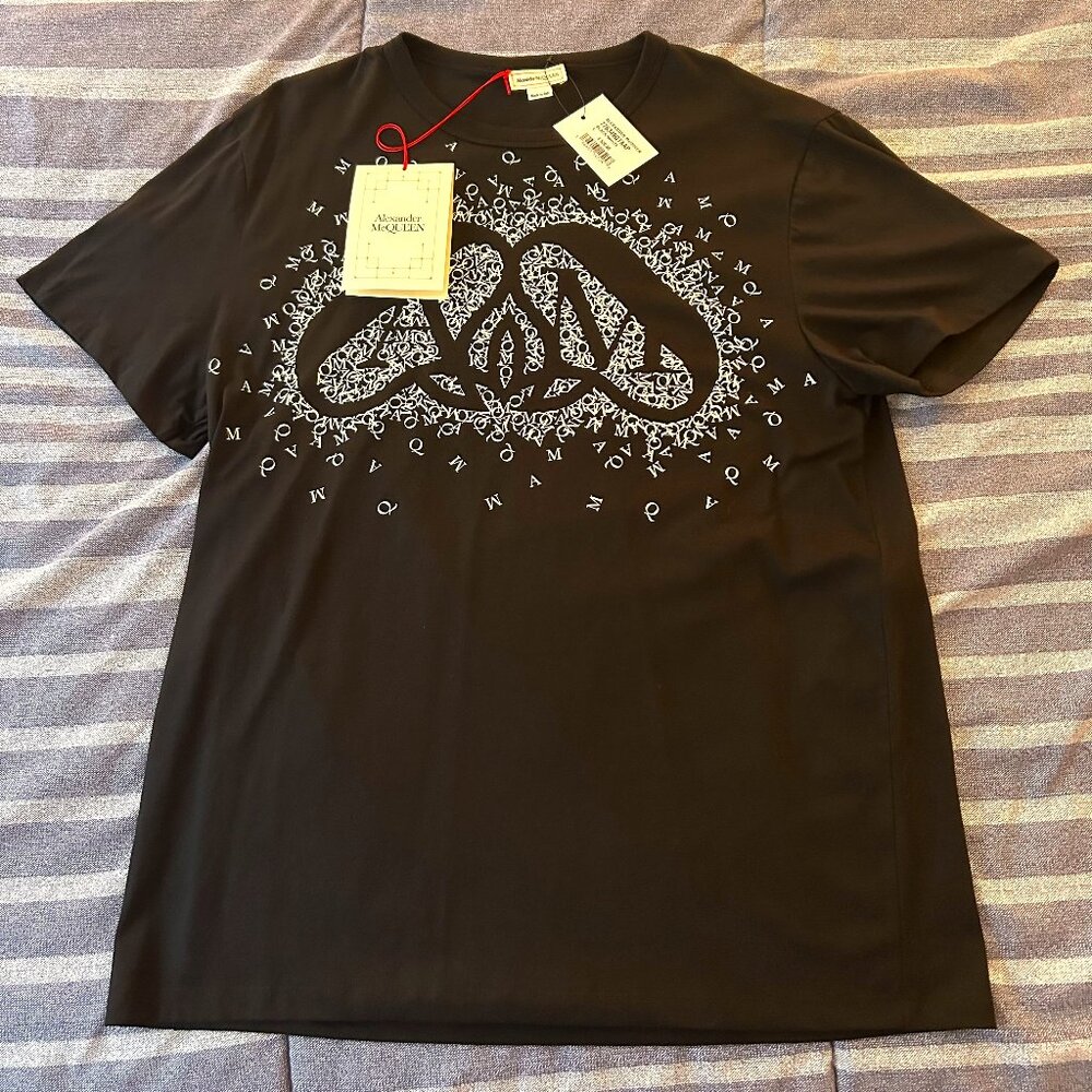 Alexander McQueen Black/White Large T-shirt - Brand New With Tags